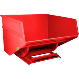 Global Industrial Heavy Duty Steel Self Dumping Forklift Hopper 4 Cu. Yd 7000 Lbs Red 