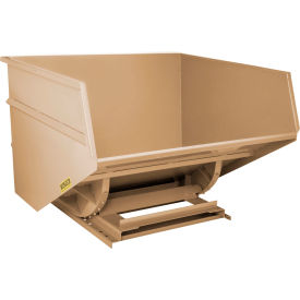 Wright® Heavy Duty Steel Self Dumping Forklift Hopper 4 Cu. Yd. 7000 lb. Capacity Tan 