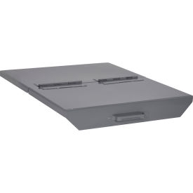 McCullough Industries, Inc. 50033SL-GRY Hinged Lid For 5 Cu. Yd. Capacity Global Industrial™ Self-Dumping Hopper, Gray image.