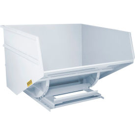 Global Industrial Heavy Duty Steel Self Dumping Forklift Hopper 5 Cu. Yd 7000 Lbs Wht 