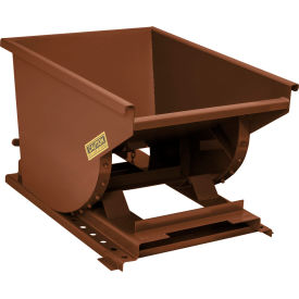 Wright® Heavy Duty Steel Self Dumping Forklift Hopper 1/2 Cu. Yd. 7000 lb. Capacity Brown 
