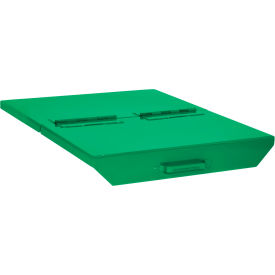Global Industrial Hinged Lid For 3/4 Cu. Yd. Global Industrial Self Dumping Hopper Grn 