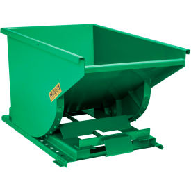 Global Industrial Steel Self Dumping Forklift Hopper w/Bump Release 3/4 Cu. Yd 2000 lb. Grn 