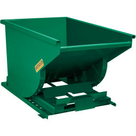 Wright® Self Dumping Forklift Hopper with Bump Release 3/4 Cu. Yd. 2000 lb. Cap. Dark Green 