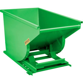 Wright® Heavy Duty Steel Self Dumping Forklift Hopper 3/4 Cu. Yd. 7000 lb. Cap. Bright Green 