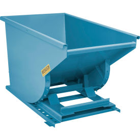 Wright® Heavy Duty Steel Self Dumping Forklift Hopper 3/4 Cu. Yd. 7000 lb. Capacity Blue 