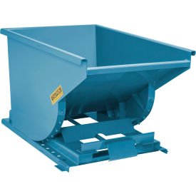Wright® Steel Self Dumping Forklift Hopper with Bump Release 3/4 Cu. Yd. 6000 lb. Cap. Blue 
