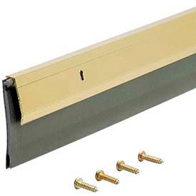 M-D Building Products 5744 M-D Deluxe Aluminum & Vinyl Door Sweep, 05744, Brite Gold, 36" image.