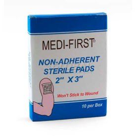 Medique Products 64212 Non-Adherent Sterile Pads, 2" x 3" Pad, 10/Box image.