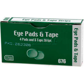 Medique Products 64470 Eye Pads, 2 1/4" x 2 1/4" Pad, 4/Box image.