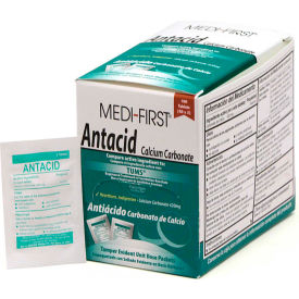 Medique Products 80233 Medi-First® Antacid Packs 2/Pack, 50 Pack/Box, 80233 image.