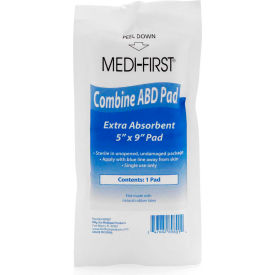 Medique Products 89801 Medi-First® Sterile ABD Pads, 5"x 9", 89801 image.