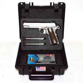 Quick Fire Cases QF300BKL0S Quick Fire Pistol Case With 1911 Inserts QF300BKL0S Watertight, 10-11/16"x9-3/4"x4-13/16" Black image.