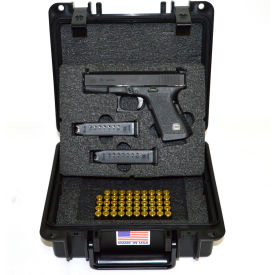 Quick Fire Cases QF300BKXD Quick Fire Pistol Case w/Springfield XD Inserts QF300BKXD Watertight, 10-11/16x9-3/4x4-13/16 Black image.
