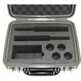Quick Fire Cases QF500GR Quick Fire Multifit™ Dual Revolver Case QF500GR Watertight, 15-5/16"x12-1/8"x6-11/16" Gray image.