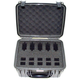Quick Fire Cases QF540SGR Quick Fire Multifit™ Pistol Case QF540SGR Watertight, 5 Gun Cap, 15"x12-1/8"x12-1/8" Gray image.