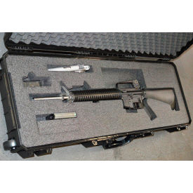 Quick Fire Cases QF640BK Quick Fire Carbine Case With Pistol Slot QF640BK Watertight, 46-5/8"x16-3/4"x6-7/8" Black image.