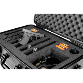 Quick Fire Cases QF920RBKL Quick Fire Pistol Case QF920RBKL Watertight, 4 Pistol Capacity, 20-1/8"x16-1/8"x10-1/8" Black image.