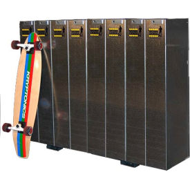 Skateboard Lockers SKA-SLB8GEN3 Single-Sided Longboard Lockers, Holds 8 Longboards/Scooters image.