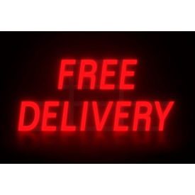 C -M Glo ILS-8249-A Mystiglo Free Delivery LED Sign - 28-1/2"W x 14"H image.