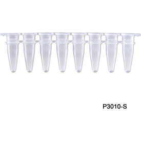 MTC BIO INC P3010-S MTC™ Bio PCR 8 Strips with Separate Flat Cap Strips, 0.2 ml, 120 Pack image.