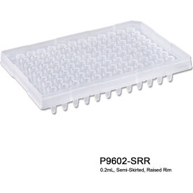 MTC BIO INC P9602-SRR MTC™ Bio PureAmp™ PCR Plate For 0.2 ml Tube, 96 Place, Semi Skirted W/Raised Rim, 50 Pack image.