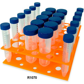 MTC BIO INC R1070 MTC™ Bio Racks For 30 x 15 ml & 20 x 50 ml Tubes, Orange, 5 Pack image.