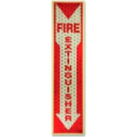 MillerS Creek 151833 Millers Creek Glow in Dark Fire Extinguisher Sign 5" x 18" Red/White image.