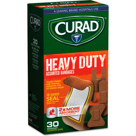 Curad® Heavy Duty Bandages Assorted Sizes Beige Pack of 30