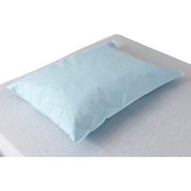 Medline Industries, Inc NON24346 Medline NON24346 Disposable Tissue/Poly Pillowcases, 30"L x 21"W, Blue, 100/Case image.