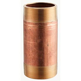 1/4 In. X 6-1/2 In. Lead Free Red Brass Pipe Nipple - 140 PSI - Domestic 