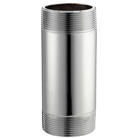 Chrome Plated Brass Schedule 40 Nipple 1/8 X 2 NPT Male view 2