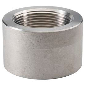 Merit Brass Company 3411HD-32 Ss 304/304l Forged Pipe Fitting 2" Half Coupling Npt Female X Plain image.