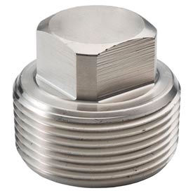 Ss 304/304l Forged Pipe Fitting 1-1/2" Square Head Plug Npt Male view 2