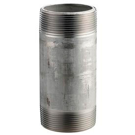 Ss 304/304l Schedule 80 Seamless Extra Heavy Pipe Nipple 2"x5-1/2" NPT Male view 2