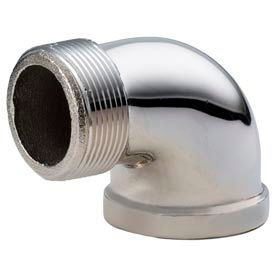 Chrome Plated Brass Pipe Fitting 90 Degree Street Elbow NPT Male X Female view 2