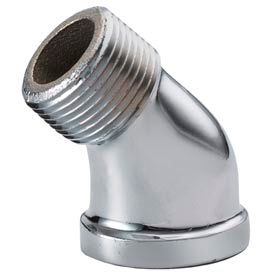Chrome Plated Brass Pipe Fitting 1-1/4" 45 Degree Street Elbow NPT Male X Female view 2