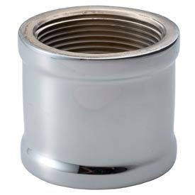 Chrome Plated Brass Pipe Fitting 1 Coupling NPT Female view 2