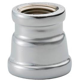 Chrome Plated Brass Pipe Fitting 1/4 X 1/8 Reducing Coupling Npt Female view 2