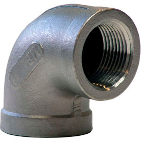Merit Brass Company K401-24 1-1/2 In. 304 Stainless Steel 90 Degree Elbow - FNPT - Class 150 - 300 PSI - Import image.