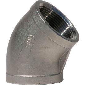 Merit Brass Company K402-12 3/4 In. 304 Stainless Steel 45 Degree Elbow - FNPT - Class 150 - 300 PSI - Import image.