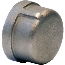Merit Brass Company K416-12 3/4 In. 304 Stainless Steel Cap - FNPT - Class 150 - 300 PSI - Import image.