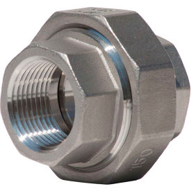 Merit Brass Company K487-20 1-1/4 In. 304 Stainless Steel Union - FNPT - Class 150 - 300 PSI - Import image.