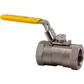 Merit Brass Company KV108-08 1/2 In. T316 Stainless Steel HEX Ball Valve - 1 Piece - 1000 PSI image.