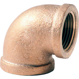 Merit Brass Company XNL101-08 1/2 In. Lead Free Brass 90 Degree Elbow - FNPT - 125 PSI - Import image.