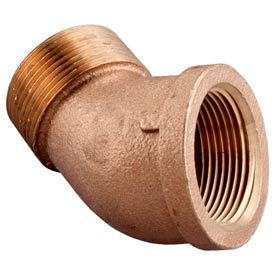 Brass 125 Lb Lead Free Fitting 1-1/2" 45 Degree Street Elbow Npt Male X Female view 2