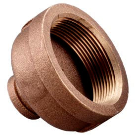 Brass 125 Lb Lead Free Fitting 1" X 1/2" Reducing Coupling Npt Female view 2