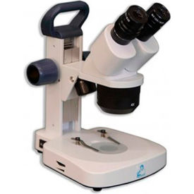 Meiji Techno EM-23 Binocular Entry-Level Turret Stereo Rechargeable Microscope, 10X, 20X, 40X Mag.