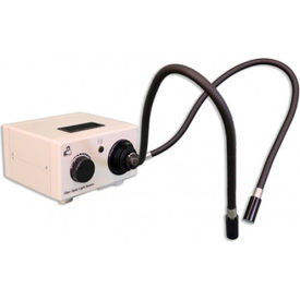 Meiji FT190/115 Fiber Optic Halogen Illuminator Variable Intensity with Dual Arm Fiber Optics