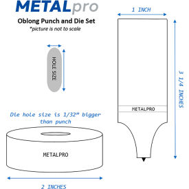1/2" x 1" Oblong Punch & Die Set view 2